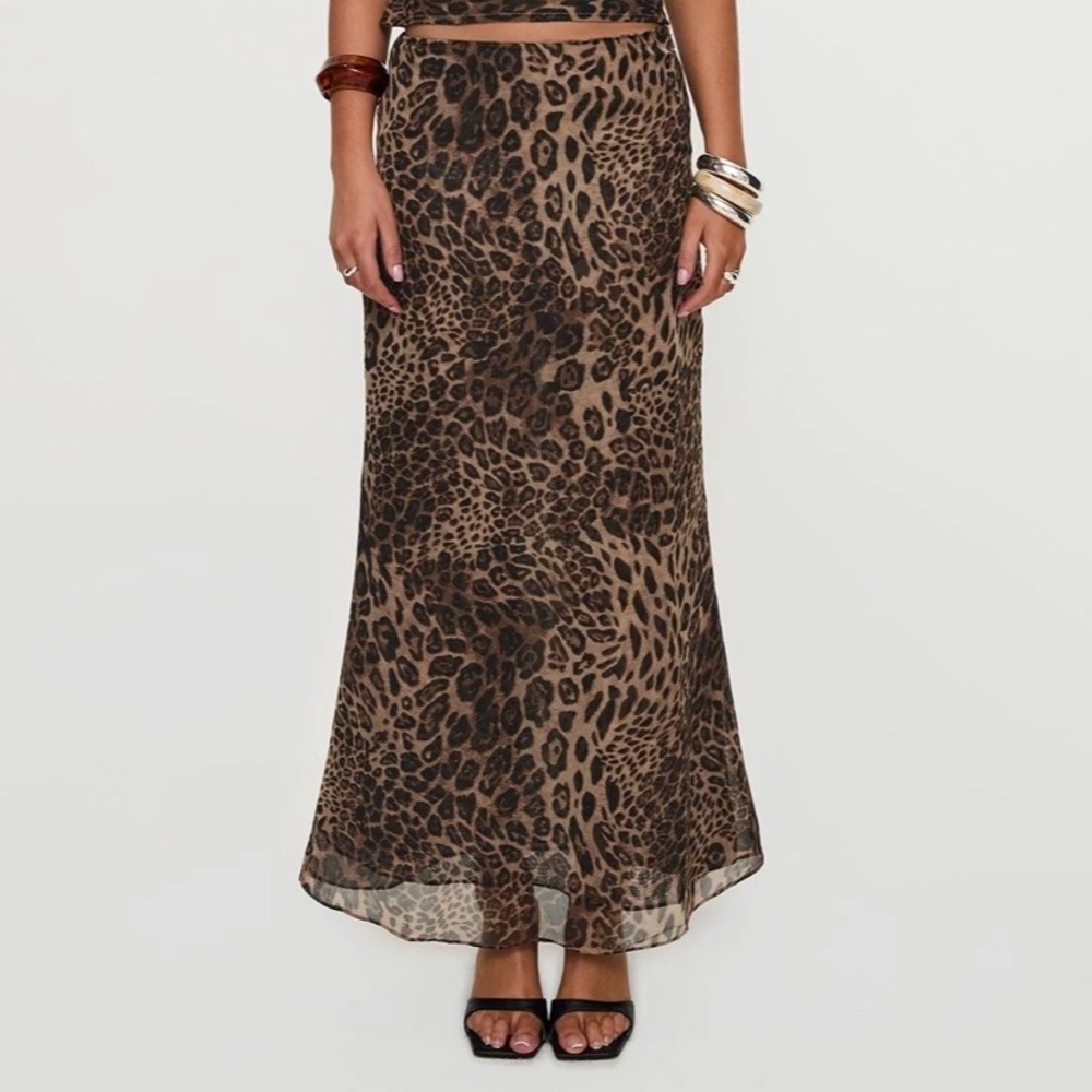 Princess Polly Leopard Print Maxi Skirt